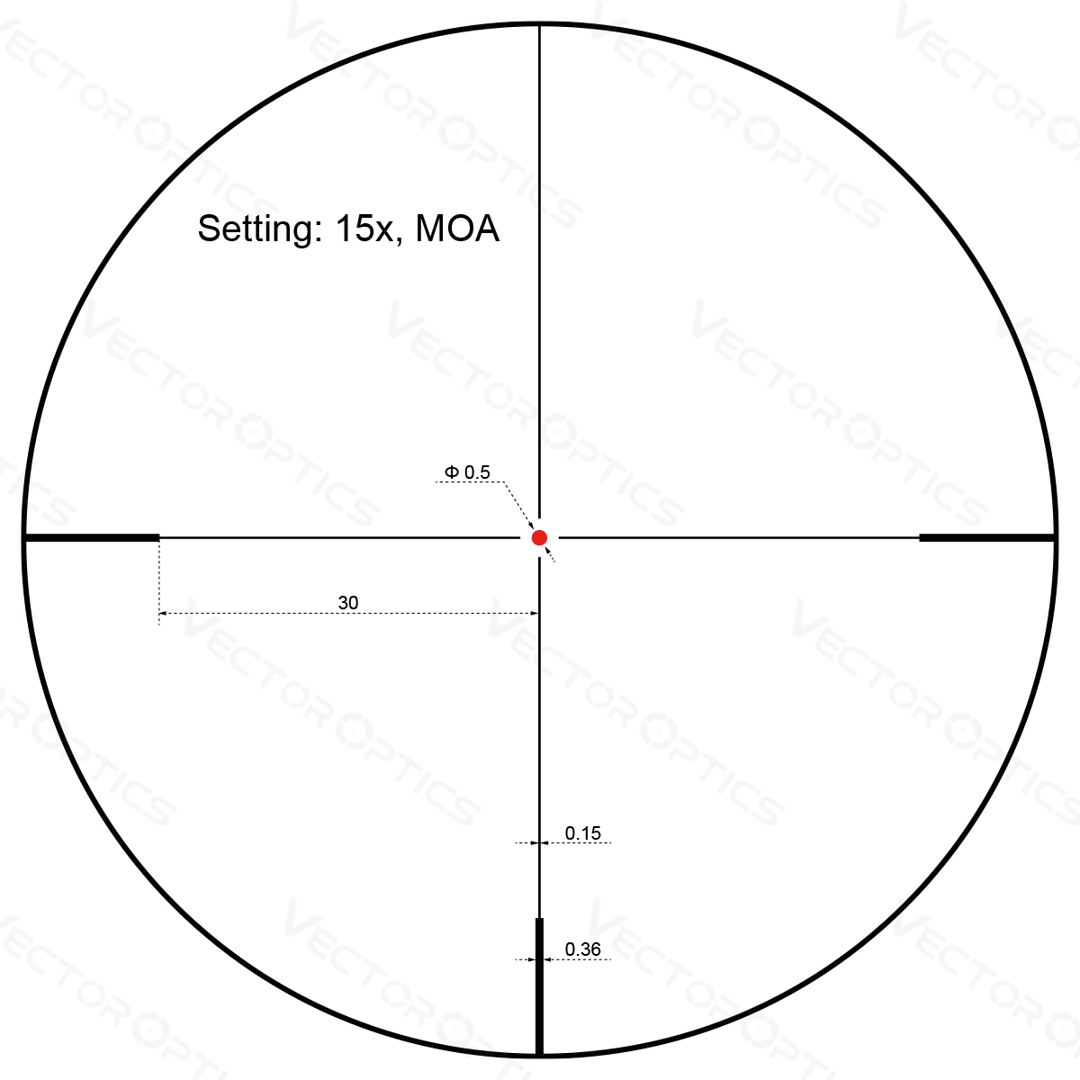 Vector Optics Forester 3-15x50SFP luneta para rifle Vector Optics