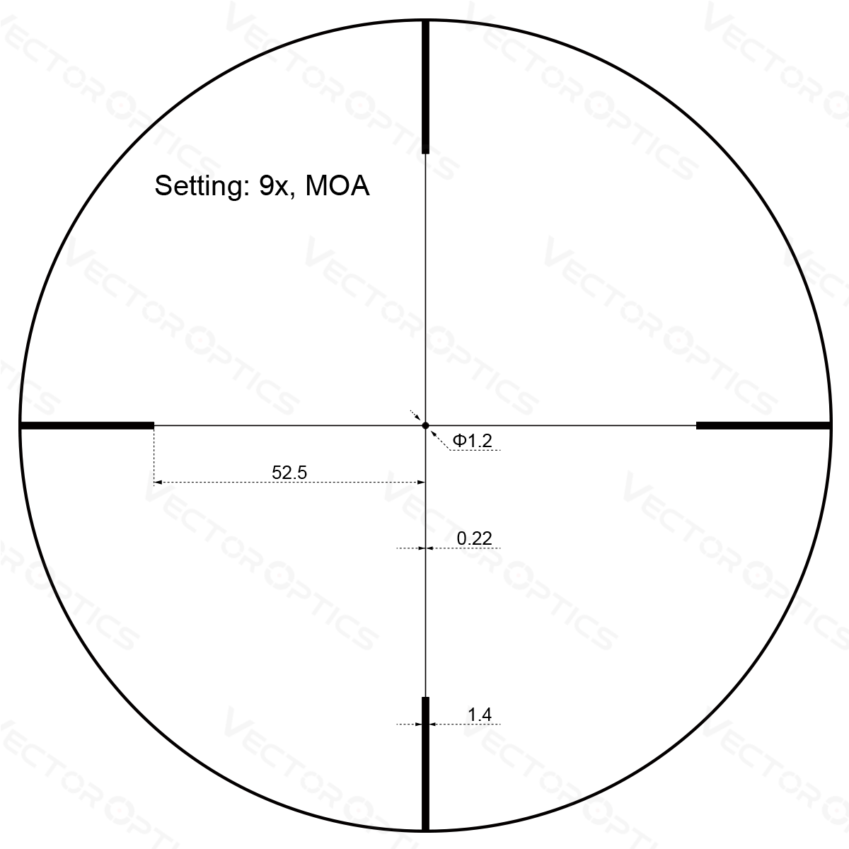 Vector Optics Forester JR. 3-9x40 luneta para rifle
