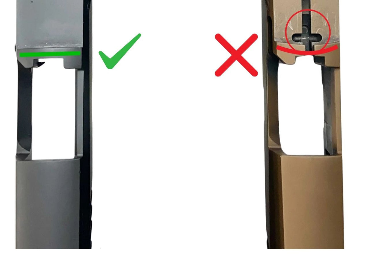 Sig P320 XFIVE variantes mais antigas corte optics ready - diferenças