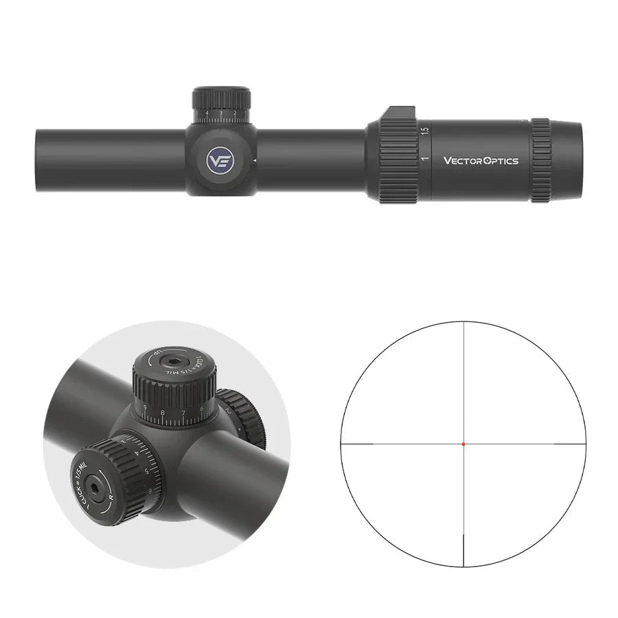 Vector Optics Forester 1-5x24 SFP Fiber luneta Vector Optics