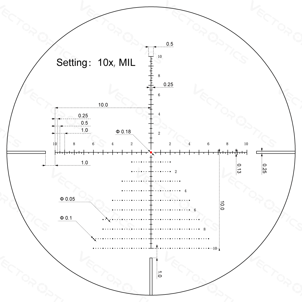 Vector Optics Veyron 3-12x44IR SFP luneta compacta para carabina