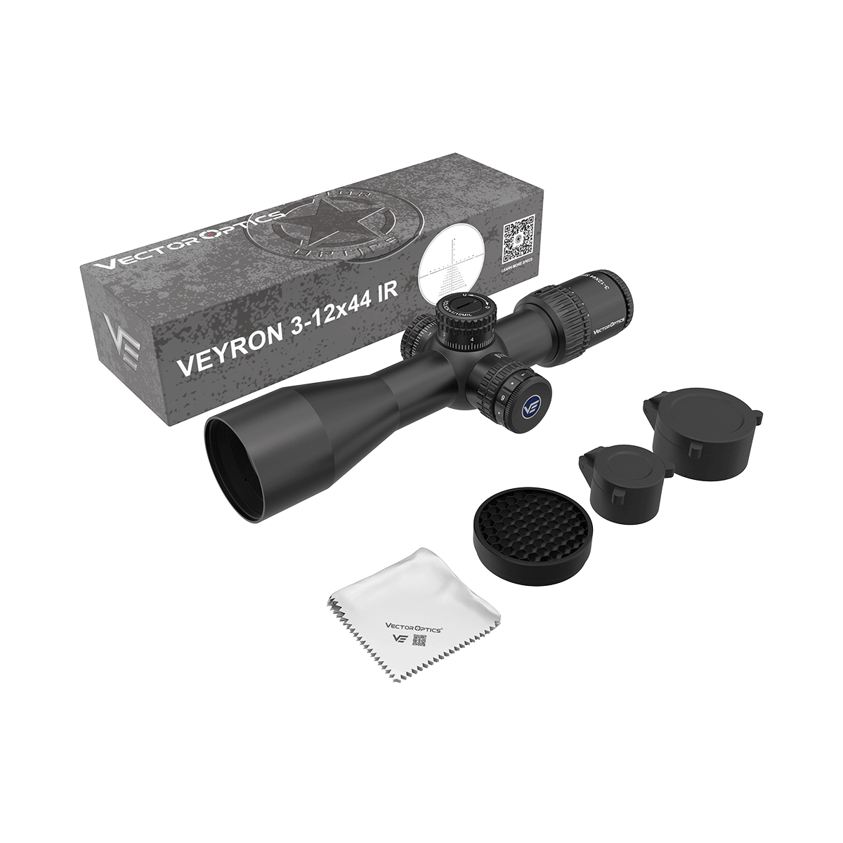 Vector Optics Veyron 3-12x44IR SFP luneta compacta para carabina