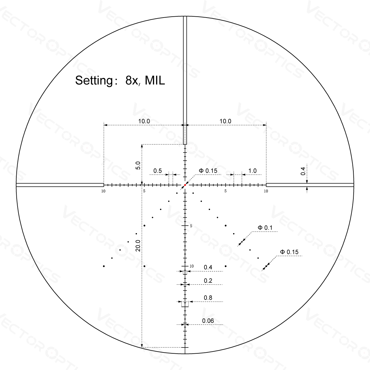 Vector Optics Veyron 2-8x32IR luneta compacta para carabina