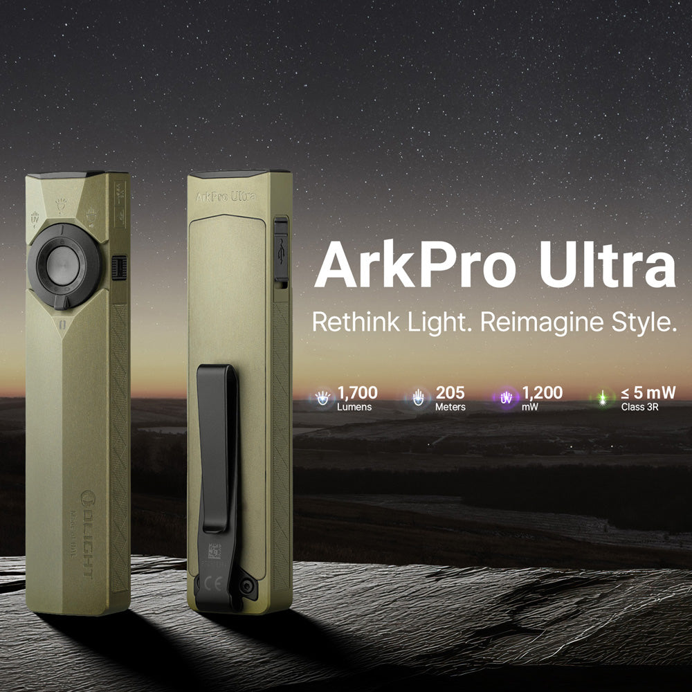 Olight ArkPro Ultra | lanterna EDC plana 4-em-1 | 1.700 lm - Olive Green