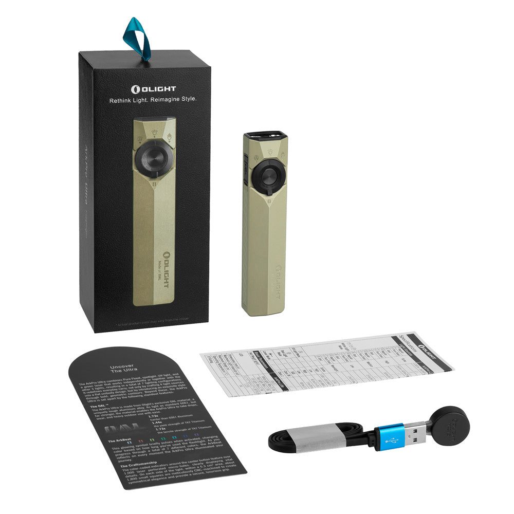 Olight ArkPro Ultra | lanterna EDC plana 4-em-1 | 1.700 lm - Olive Green