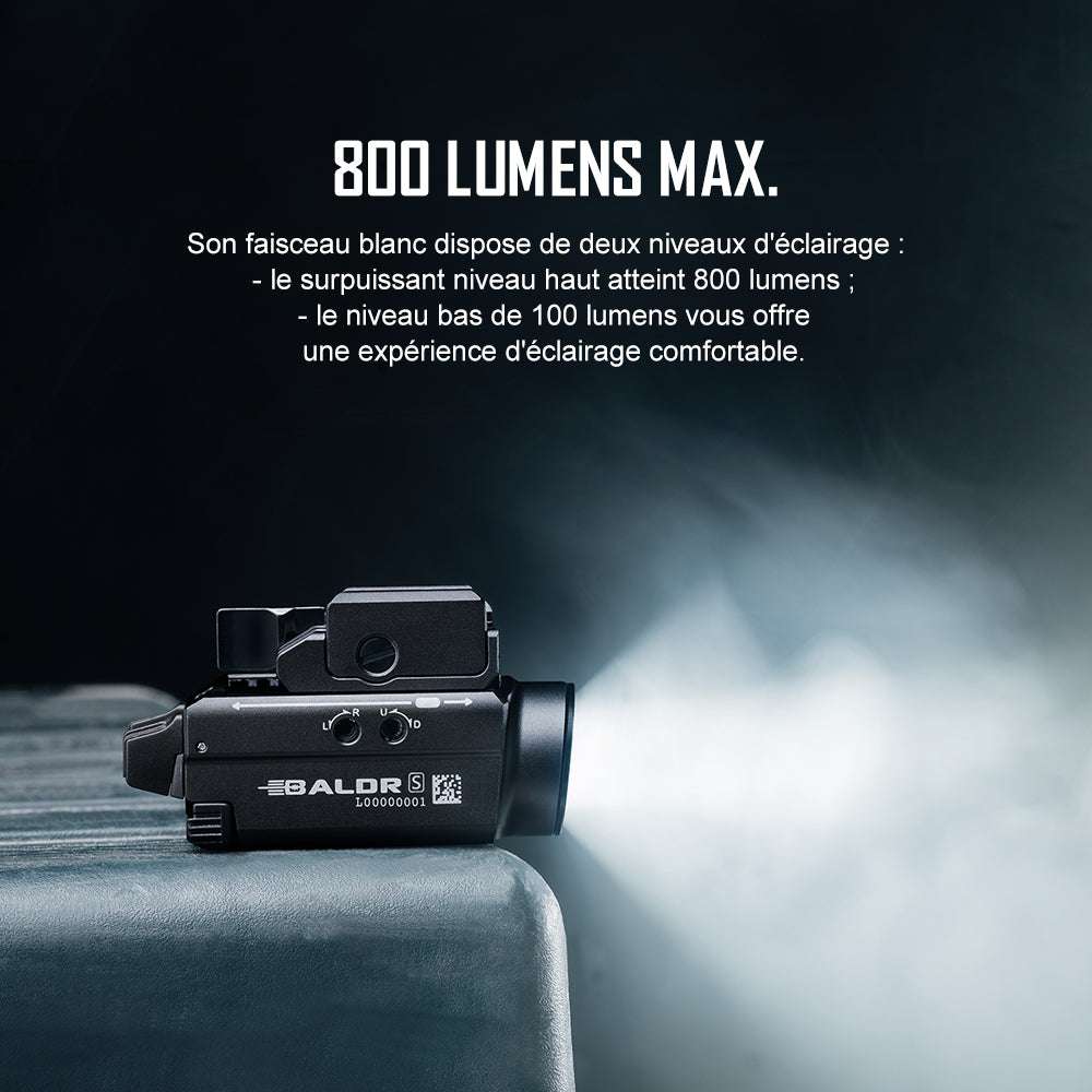 Olight Baldr S | lanterna para pistola com laser | 800 lm