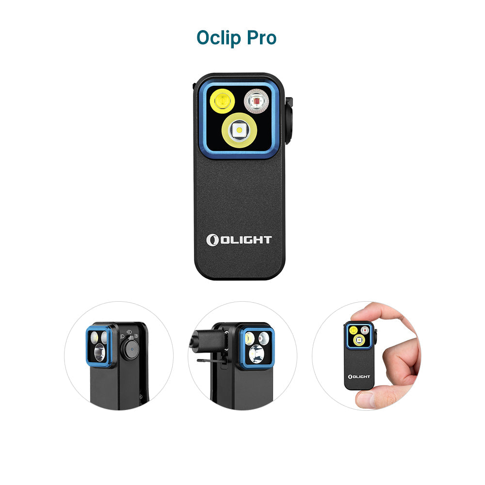 Olight Oclip Pro | lanterna multifuncional com clipe | 500 lm - Black