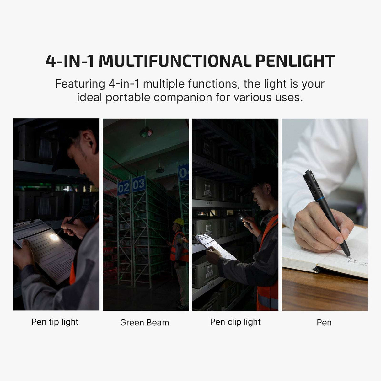 Olight O’Pen 3 | caneta-lanterna multifuncional | 120 lm + laser verde - Preto