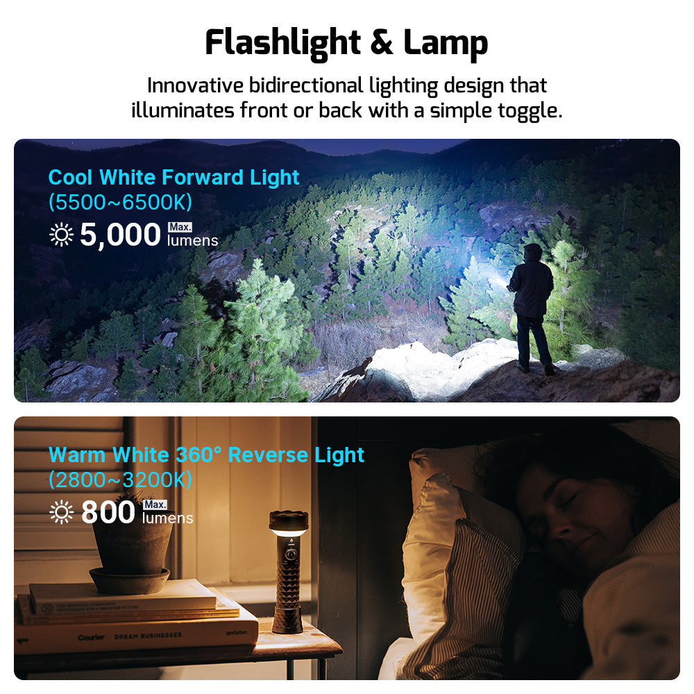 Olight Prowess | lanterna com iluminação bidirecional | 5.000 lm