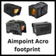miras de ponto vermelho com footprint Aimpoint Acro