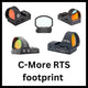 Miras de ponto vermelho com footprint C-More RTS