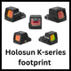 Miras de ponto vermelho com footprint Holosun K-series