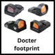 Miras de ponto vermelho com footprint Docter