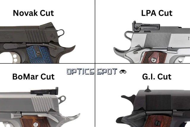 1911 [BoMar Cut] alça de mira totalmente ajustável | ranhurada com 3 pontos