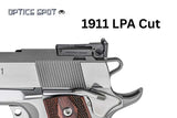 Conjunto de mira ajustável 1911 [LPA Cut] com fibra ótica 
