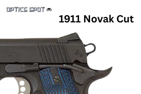 1911 [Novak Cut] alça de mira ajustável | com fibra ótica
