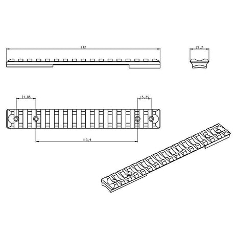 CZ 600 trilho Picatinny [aço] | Long