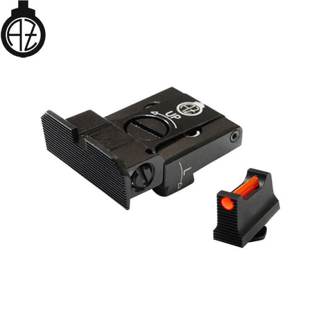 Miras ajustáveis para Glock [G17, G19, G26 & other] com fibra ótica | tipo A