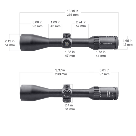 Vector Optics Continental 2-12x50 SFP luneta para carabina
