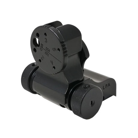 Miras dobráveis ajustáveis para base Picatinny [AR-15 M4 & other] | com fibra ótica
