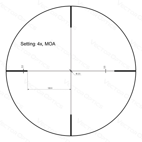Vector Optics Forester 1-4x24SFP luneta para carabina