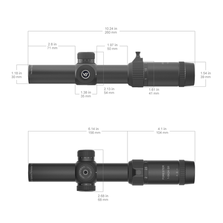 Vector Optics Forester 1-5x24SFP GenII luneta para carabina