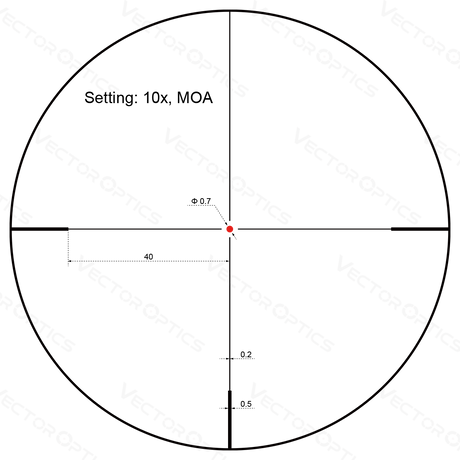 Vector Optics Forester 2-10x40SFP luneta para carabina
