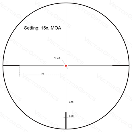 Vector Optics Forester 3-15x50SFP luneta para rifle