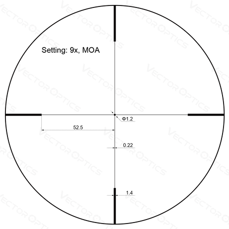 Vector Optics Forester JR. 3-9x40 luneta para rifle