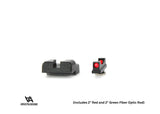 Miras baixas para Glock Slimline [G42 G43 G43X G48] | com fibra ótica