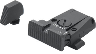 Conjunto de miras ajustáveis Glock [G17, G19, G26 & outras] | com ranhura 