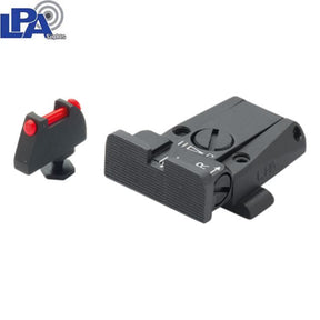 Miras ajustáveis para Glock [G17 G19 G26 & other] | com fibra ótica