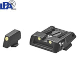 Miras ajustáveis para Glock [G17 G19 G26 & other] | com pontos luminescentes