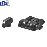 Miras ajustáveis para Glock [G17 G19 G26 & other] | com pontos brancos
