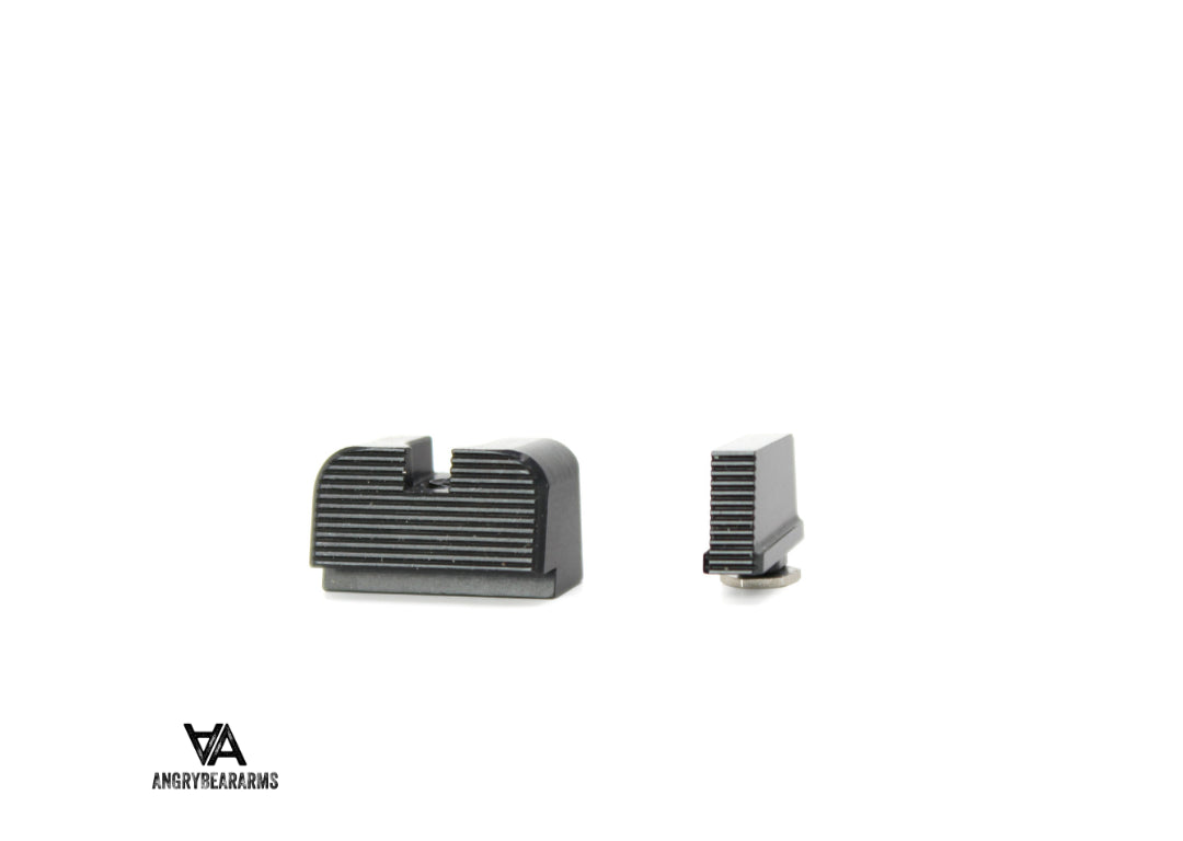 Glock MOS [G17 MOS, G19 MOS, & outros] alto com ranhuras miras 