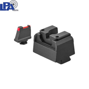 Miras altas semi-ajustáveis para Glock MOS [G17 MOS G19 MOS & other] | com fibra ótica