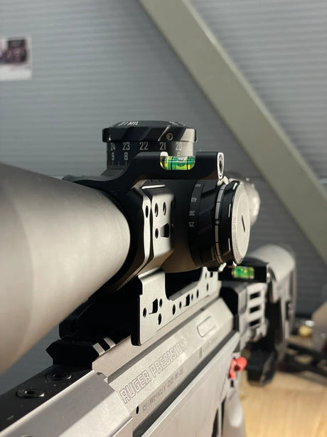 Nível de bolha offset para luneta de rifle