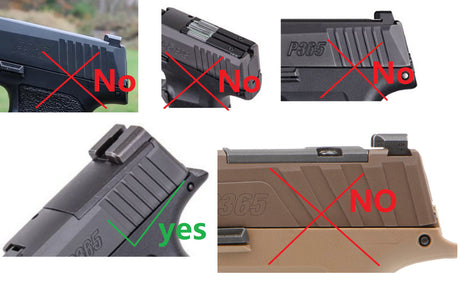 Sig P365 [X & XL] placa adaptadora | type C [RMR RTS & Docter footprint]