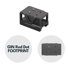 Trilho Picatinny montagem para mira de ponto vermelho com elevador [32 mm] | C-More RTS footprint