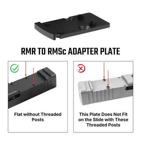 Adaptador de footprint | de Trijicon RMR para Shield RMSc & K-series footprint