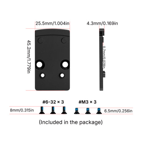 Adaptador de footprint | de Trijicon RMR para Shield RMSc & K-series footprint