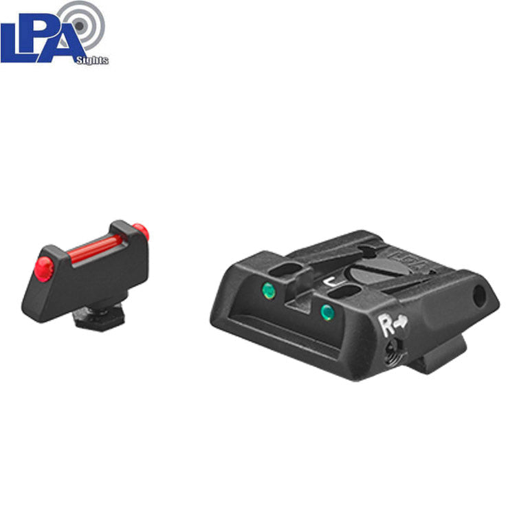 Miras ajustáveis para Glock [G17 G19 G26 & other] | com fibra ótica