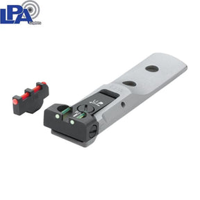 Revólver S&W [686 629 19 66 586 & other] miras ajustáveis [silver; pin-front sight] | com fibra ótica