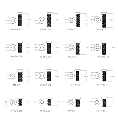 Conjunto de parafusos Vector Optics