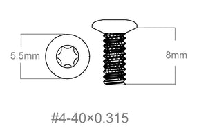 Conjunto de parafusos 3pcs | 4-40x0.315’’ [T10]