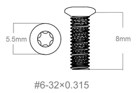Conjunto de parafusos 3pcs | 6-32x0.315’’ [T10]