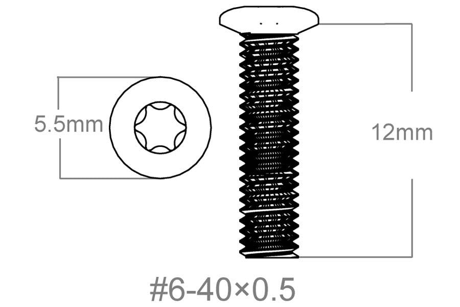 Conjunto de parafusos 3 peças | 6-40x0.5" [T10] 