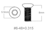 Conjunto de parafusos 3pcs | 6-48x0.315’’ [T10]