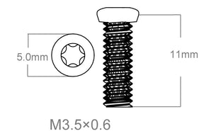 Conjunto de parafusos 3pcs | M3.5x0.6 [T10]