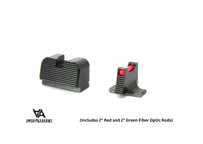 Sig Sauer P220 P226 P229 P320 & P365 Optics Ready miras desportivas altas com fibra ótica